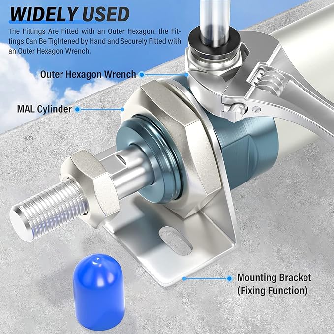 TAILONZ PNEUMATIC Male Straight 1/2 Inch Tube OD x 3/8 Inch NPT Thread Push to - Image 5