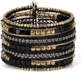 SPUNKYsoul Cuff Bracelets for Women Collection - Adjustable, Stylish Boho Inspired Beaded Bracelets, Trendy Stackable Beads, Ideal for Everyday Wear & Special Occasions