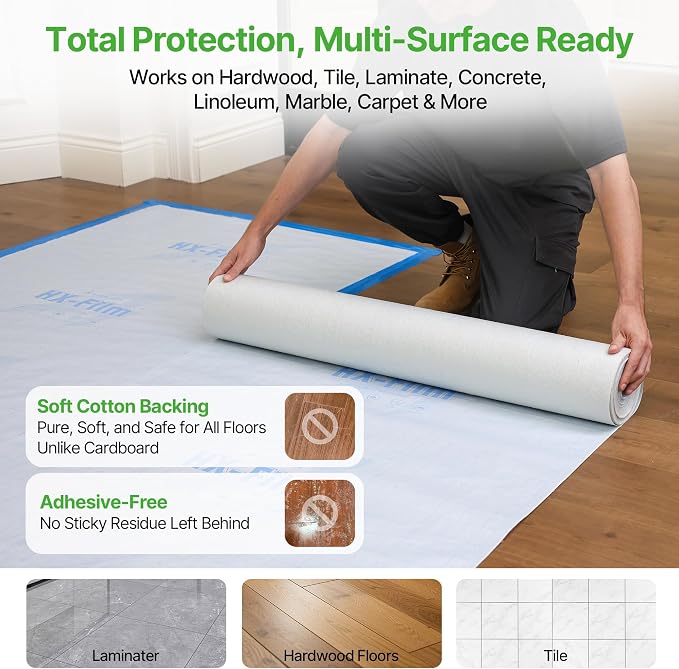 39" x200' Heavy-Duty Floor Protection | Construction Grade Carpet Protector | - Image 8