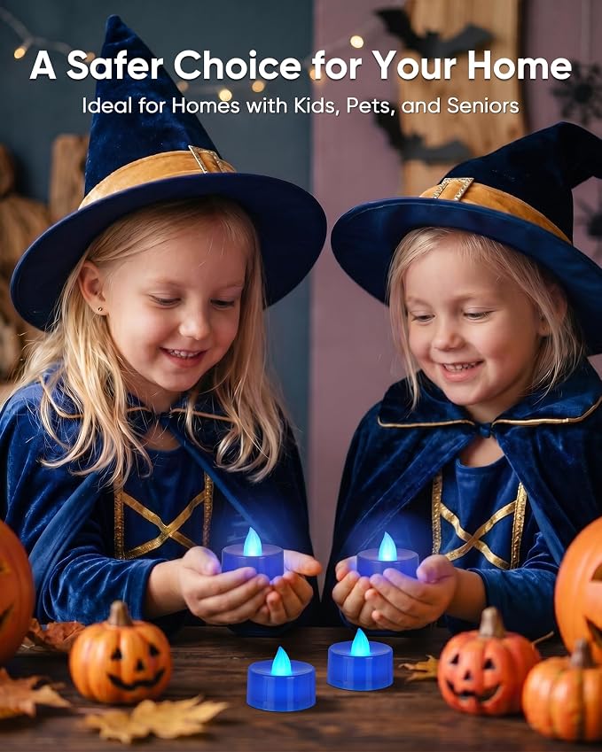 Homemory 50-Pack Navy Blue Flameless Battery Tealight Candles, 200+ Hours | - Image 6