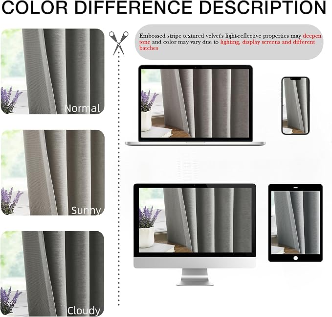 Kayne Studio Pewter Gray Velvet Pinch Pleated Back Tab Curtains 120 Inches | - Image 8