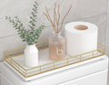 Toilet Paper Basket Organizer, Oak Wood Toilet Tank Tray by Focusonit