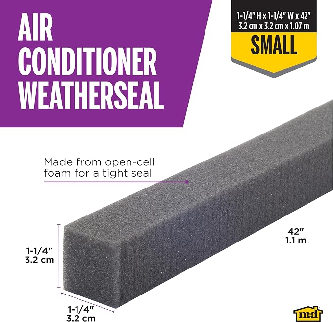 M-D Building Products 02006 1-1/4 in. X 42 in. Gray Air Conditioner Weatherseal - Image 2