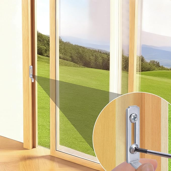 12Pcs A148 Steel Sliding Screen Door Latch Strike, Screen Door Strike Plate | - Image 6