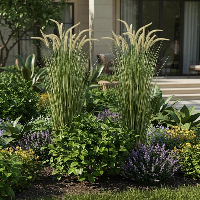 KOL Artificial 5ft Horsetail Reed Grass – 59in Tall Faux Grass Plant in Pot - Image 2