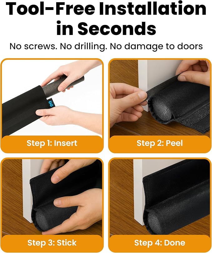 Everlasting Comfort 1-Sided Door Draft Stopper - Image 3