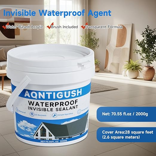 Transparent Waterproof Sealant 1Gallon, Bonds to roofs, concrete & wood - Image 9