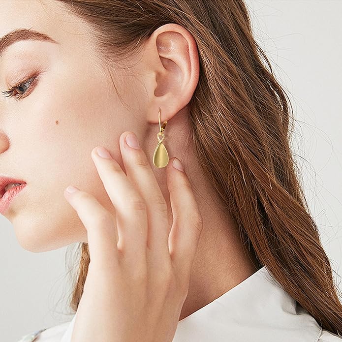 925 Sterling Silver Teardrop Dangle Earrings for Women Leverback Drop Dangle Earrings Jewelry Hypoallergenic Sterling Silver Teardrop Earring for Women Gifts