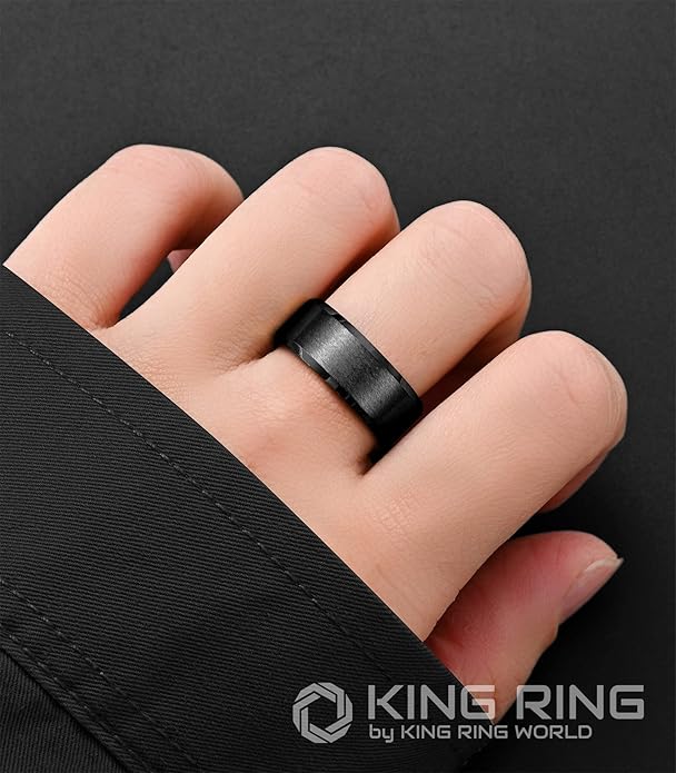 King Ring Tungsten 4/6/8/10mm Rings – Super Polished Matt Finish Tungsten Rings – Designed in USA