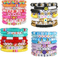 Friendship Bracelets Boho Stackable Bracelets for Women Beach Jewelry Surfer Heishi Clay Bead Bracelets