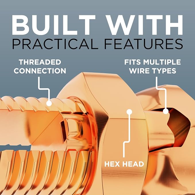 THE CIMPLE CO 10 Pack, Size #6 Copper Split-Bolt Connectors 6 AWG - Image 4