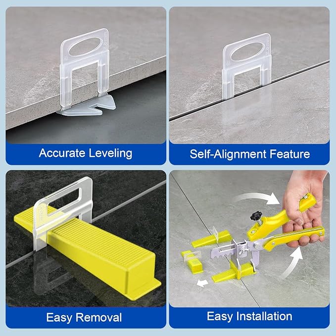 DGSL Tile Spacers 4650 Pcs Tile Clips, Tile Leveling System Clips 1/16 Inch | - Image 4