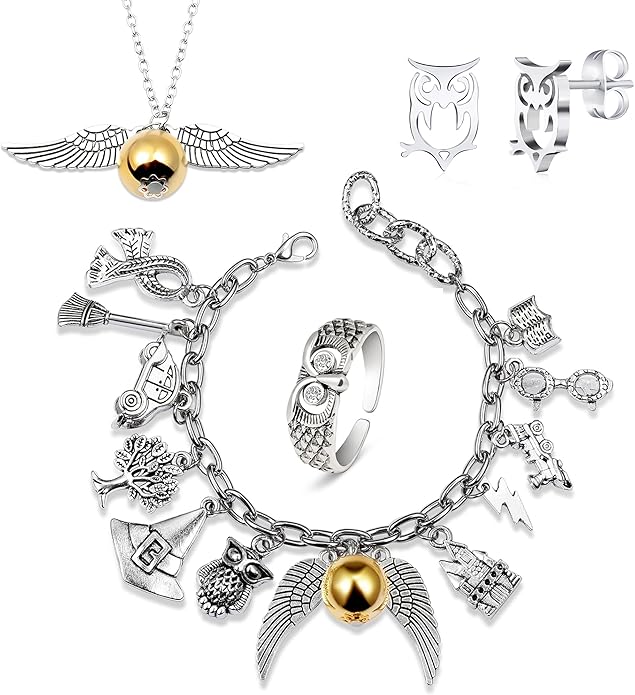 Fancy Space Enchanted Wizard Charm Bracelet for Her – Adjustable Handmade Magic Jewelry – Valentine’s Day & Birthday Gift for Girls, Teens & Women