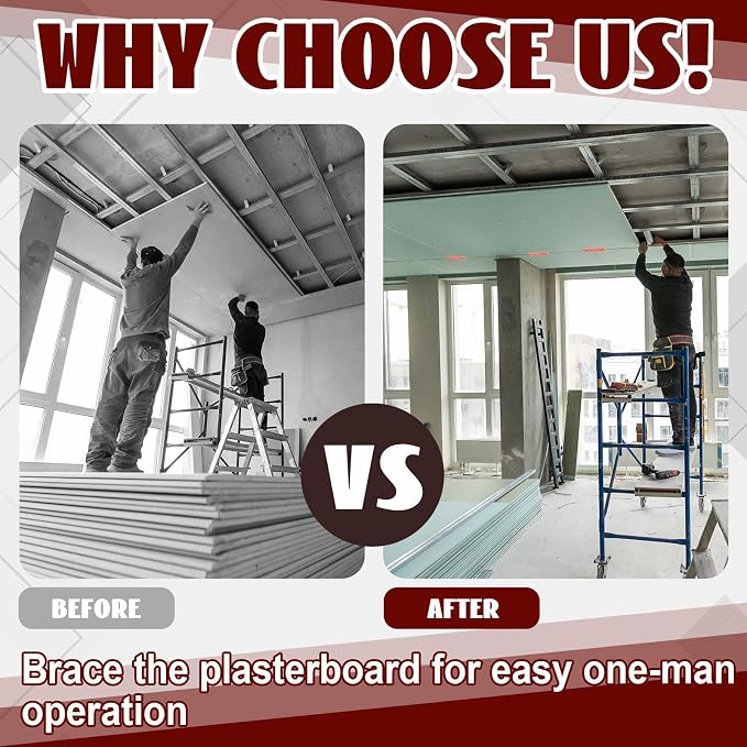 1 Pcs Drywall Fitting Tool Supports the Board in Place While Installing Drywall - Image 5