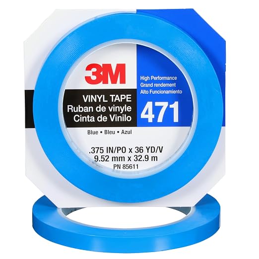 3M Vinyl Tape 471, 3/8 in x 36 yd, 1 Roll by 3MIndustrial
