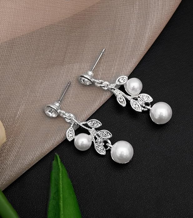 CSY Elegant Bridal Necklace Earrings Bracelets Leaves Shape Wedding Prom Dress Accessories Rhinestones Jewelry Sets for Bride Bridesmaid