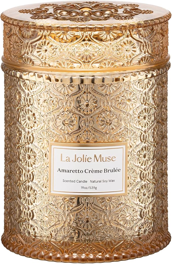 LA JOLIE MUSE Amaretto Crème Brûlée Scented Candle | Almond Liqueur, Dried by LaJol%C3%ADeMuse