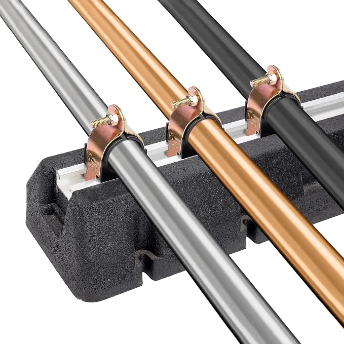 6 Pack Rubber Cushion Pipe Clamps, Mount Copper Piping, PEX Pipe, CVPC Tubing - Image 6