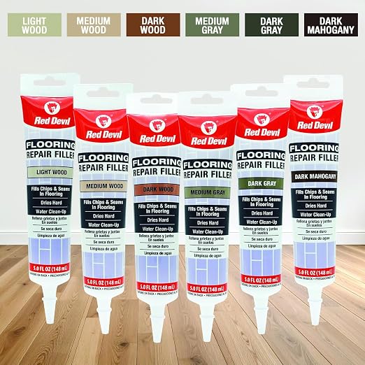 Red Devil 056025 Flooring Repair Filler, 5 oz., Medium Wood, 1 Pack - Image 7