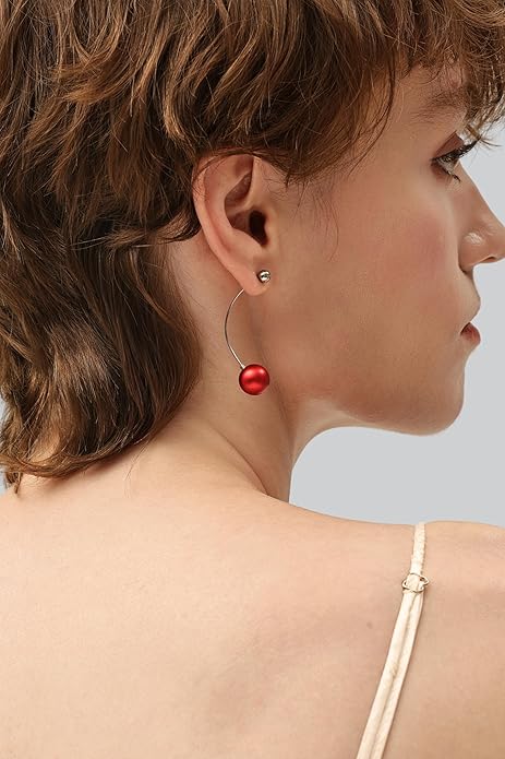 Trendy Long Thread Ball Dangle Earrings Set for Women, Colorful Drop Earrings, 6/16 Pcs DIY Interchangeable Aluminum Alloy Beads, Titanium Ear Hooks, Lightweight and Sensitive Ear Friendly