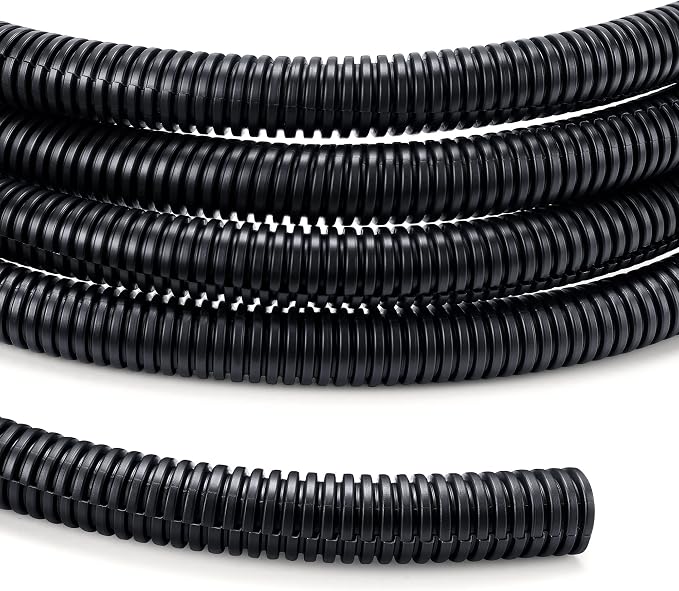 Wire Loom Tubing 1/4’’- 6.6 ft 3/8’’- 6.6 ft 1/2’’- 6.6ft, Flexible Wire by YCLYC
