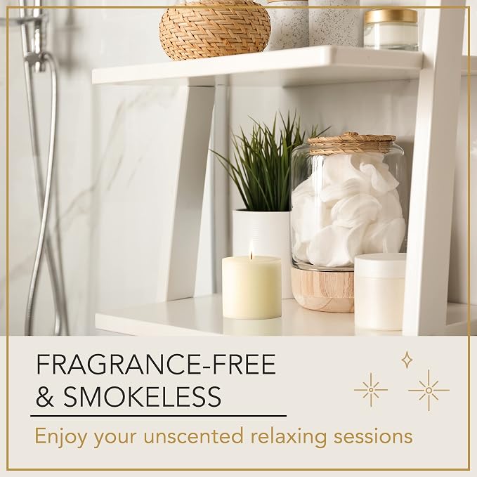 Melt Candle Ivory Pillar Candles, 3 Pack, 3 x 3 Inch | Up to 55-hour burn - Image 3