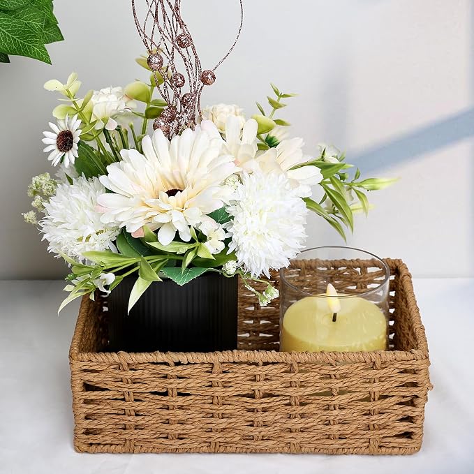 Ivory White & Rose Gold Flower Table Centerpieces, Baby Shower, Events - Image 6