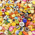 50pcs Cute Slime Charms Mixed Set Resin Flatback for DIY Craft Making and Ornament Scrapbooking Beads Assorted Candy Fruit Cake Resin Ornament Kit Making Supplies