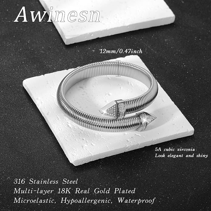 18K Gold Plated Bracelets for Women Gold Bangles for Women Chunky Bangle Bracelets for Women Bracelets Stack Tarnish Free Bangle Set of 3 for Women Accessories for Her Gifts