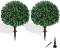Grooy Artificial Set of 2 UV Resistant Boxwood Topiary Ball by FEELTHENEWWORLD