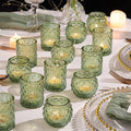 NITIME 36Pcs Assorted Green Votive Candle Holders, Tea Lights Candle Holder by NITIME
