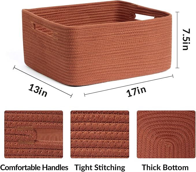 MiniArk Large Storage Baskets for Shelves, Baby Nursery, Toy Baskets Box - Image 2