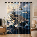 Aircraft Carrier Blackout Curtains 52 x 72 Inch Length Set of 2 | Warship by Unknown