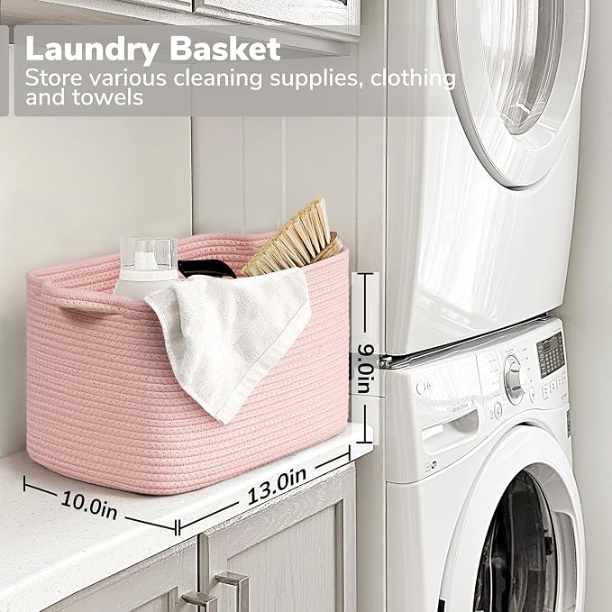 Goodpick Woven Storage Basket for Shelves, Cotton Rope Baskets for Toys & Baby - Image 6