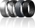 ThunderFit Men's Silicone Rings 10mm Wide 2.5mm Thick Rubber Bands, Breathable, Variety Multipack 1-10