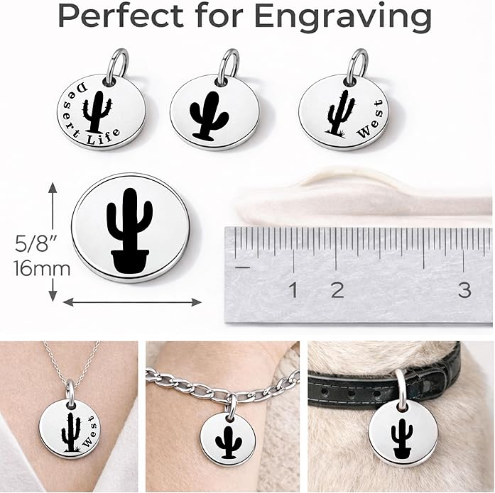 SM Design Western Charm Set of 4 – Stainless Steel Western Charms for Bracelets & Necklaces – Cowgirl, Ranch & Country Style Jewelry Charms – Western Gift for Women & Moms