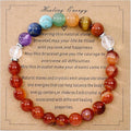 Strong Healing Crystal Bracelet 8MM Genuine Stone Bracelet Lucky Beaded Bracelet Chakra Bracelet 6.5 inch Positive Energy Inspirational Gifts for Women Mom
