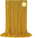 YAXINRUI 24 PCS Gold Mardi Gras Beads, Gold Bead Necklaces, Christmas Bead Necklaces, 33 Inch Round Beaded Necklaces for Mardi Gras Party Christmas New Year Eve Festive Events, Party Favors