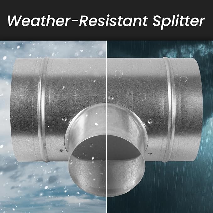 6" Inch to 4" Inch Branch T-Shape Ducting Splitter - Image 4