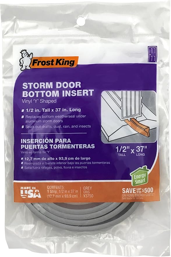 Thermwell Y3750 1/2-Inch x 37-Inch Vinyl "Y" Shaped Storm Door Bottom - Image 2