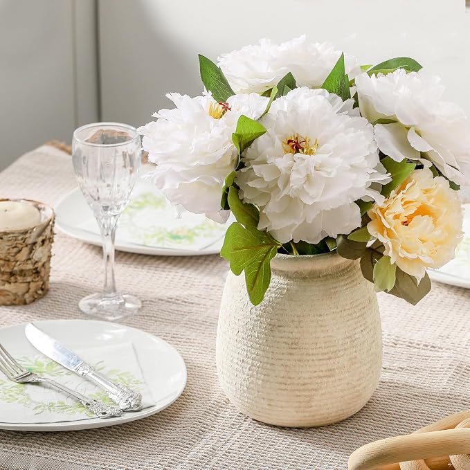 Ceramic Flower Vases Home Decor, Rustic Farmhouse Decorative Vase Pottery - Image 9