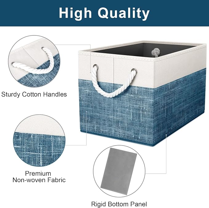 Storage Bins 3-Pack, Foldable Storage Baskets - Image 2