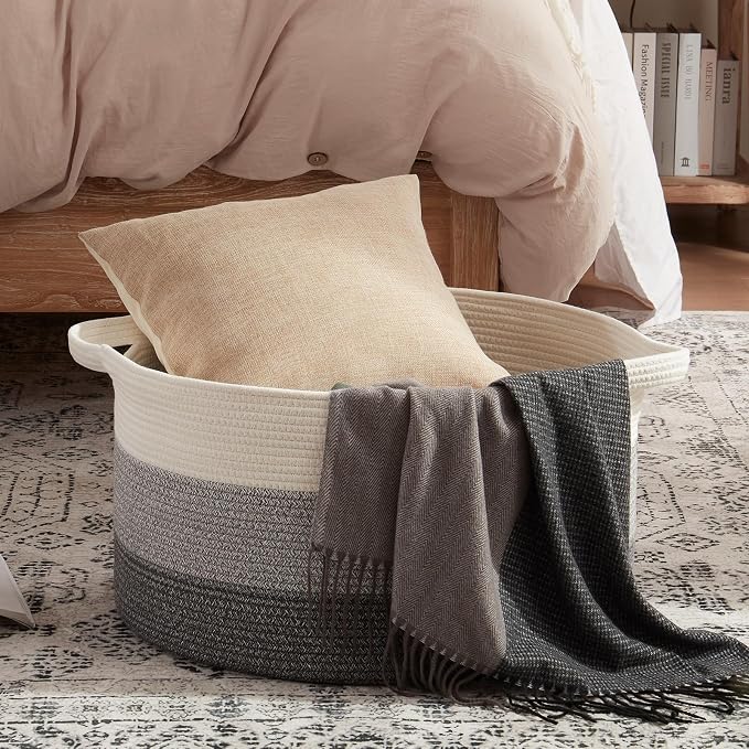 OIAHOMY 105L Extra Large Blanket Basket - Image 2
