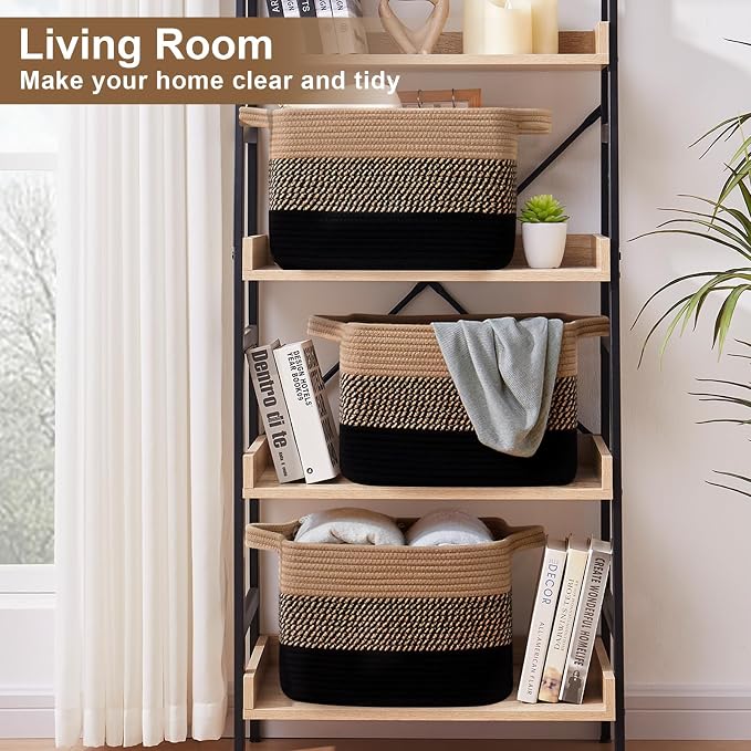 OIASKET Storage Basket for Organizing, Woven Baskets for Storage, Rectangle - Image 4