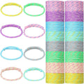 Remerry 168 Pcs Friendship Bracelets Adjustable Woven Rope Bracelets Bulk Valentine's Day Birthday Party Favors & Goodie Bag Stuffers, 8 Assorted Colors(Macaron Colors)
