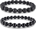 Bivei Natural Gemstone Semi Precious Healing Crystals Handmade Stretchy Round Beads Bracelet,Stocking Stuffers for Women Enhance Positive Energy
