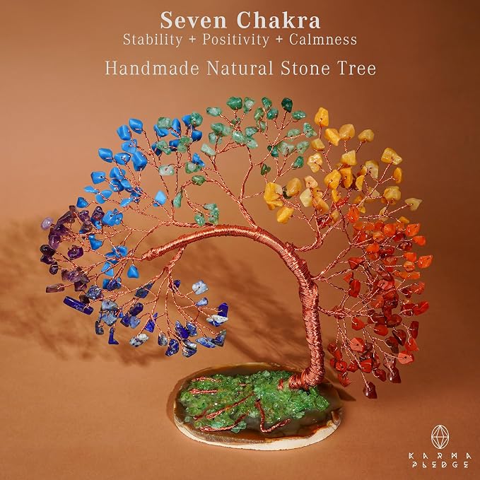 7 Chakra Tree of Life for Home, Wall Decor to Bring Money & Good Luck, Handmade - Image 2