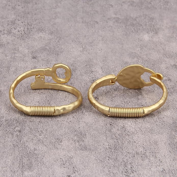Gold Cuff Bracelet for Women Silver Beaded Bracelets Open Bangle Stackable Stretch Bead Bracelet Boho Jewelry Gifts for Wife Couple