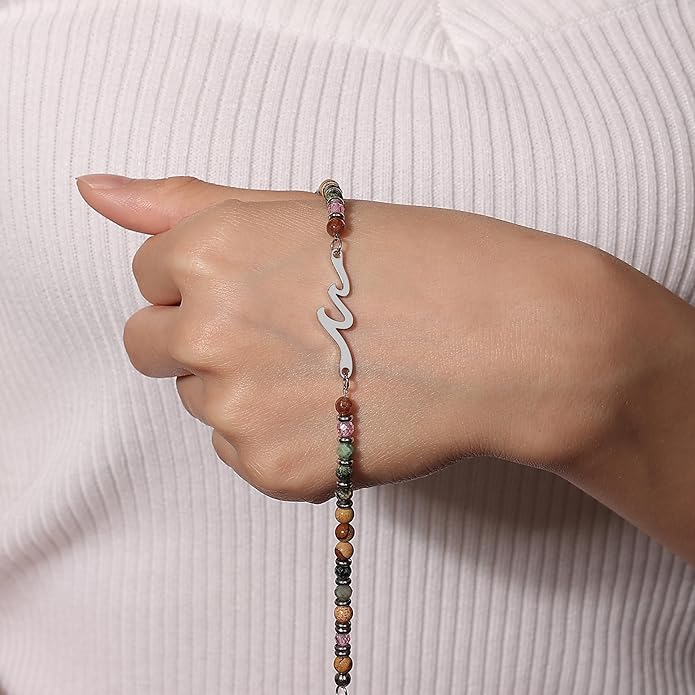 TONY & SANDY Friend Gifts for Women, Unique Valentine's Day Gifts for Her, Sister Gifts from Sister, Wave Bracelet, Christmas Birthday Gifts for Women, Bestie Friendship Bracelets