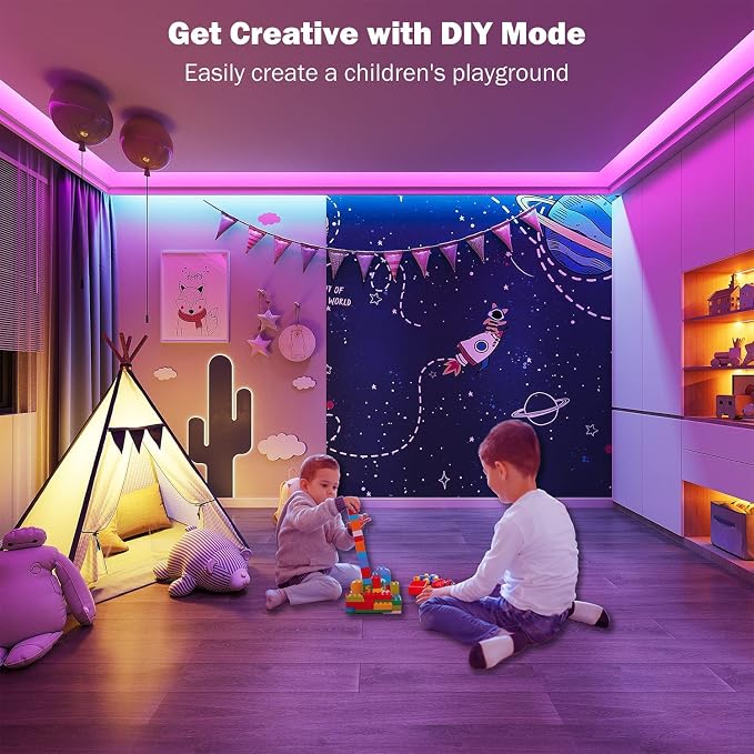 32.8ft Led Strip Lights Smart App Music Sync Color Changing RGB Led Light - Image 5